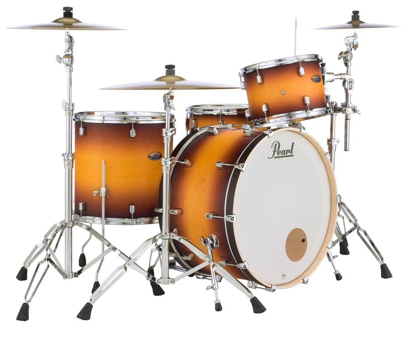 Pearl Decade Maple Classic Satin Amburst 13/16/24" 3pc Drums Shell Pack + HWP930 Hardware | Dealer image 1
