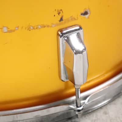 Pearl 16x16" Fiberglass Floor Tom Drum Orange Satin Vintage 1970's image 5
