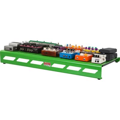 Gator Screamer Green Extra Large aluminum pedal board w/ carry bag and bottom mounting power supply bracket. Power supply not included. GPB-XBAK-GR image 7