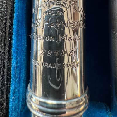 W.S. Haynes Solid Silver Flute - Silver Burkart Headjoint Included image 1