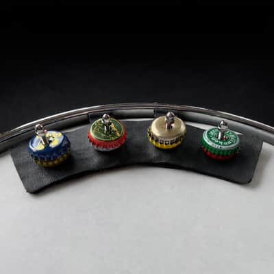 GoVintage - Mr Jingles Bottle Cap - mini snare tambourine - snare drum sound enhancer image 1