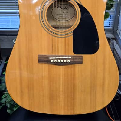 Fender FA-100 Spruce/Basswood Dreadnought 2010s Acoustic Guitar - Natural image 2