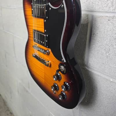 Epiphone G-400 2004 - Flame Top Sunburst image 5