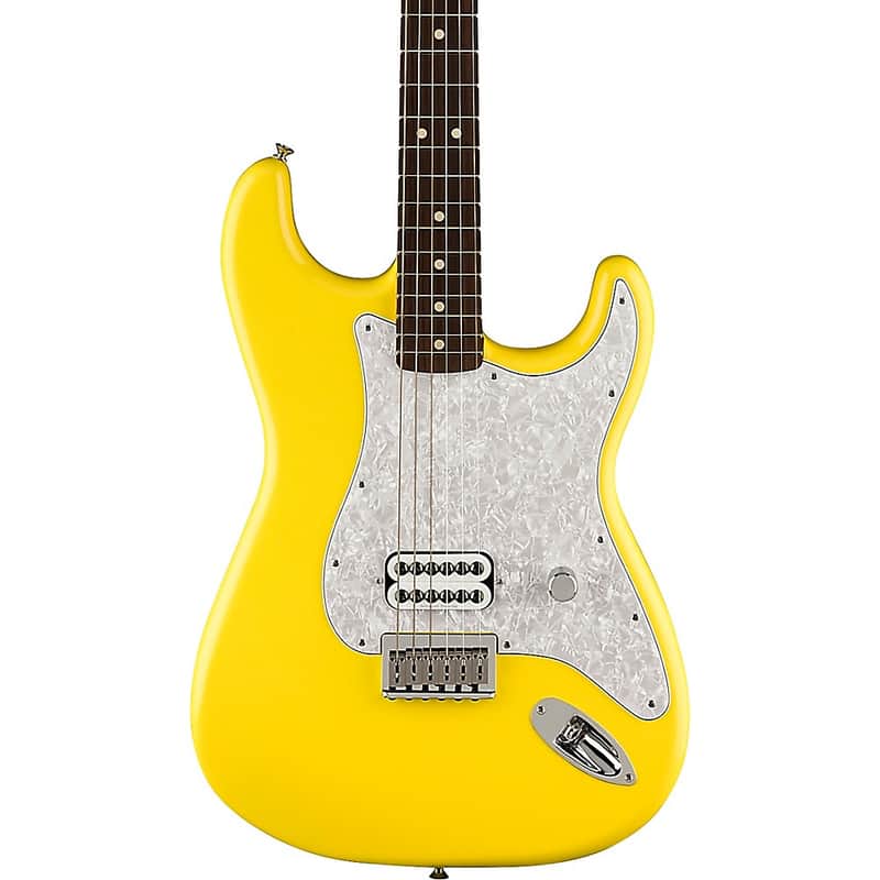 Fender Tom DeLonge Stratocaster Electric Guitar With Invader SH8 Pickup Regular Graffiti Yellow