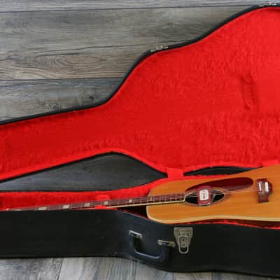 Vintage! 70’s MIJ Epiphone 6830 Acoustic/ Electric Natural Kalamazoo + Case image 23