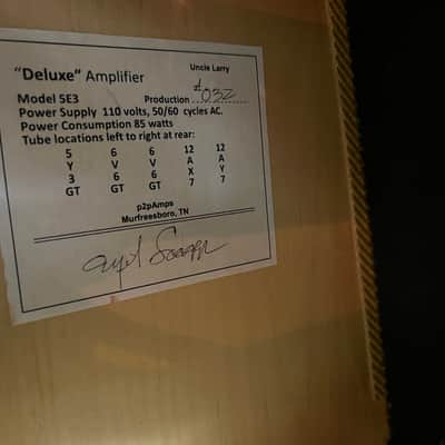 p2p Uncle Larry Model 5E3 "Deluxe" Tom Bukovac Signature Amp 2022 image 9