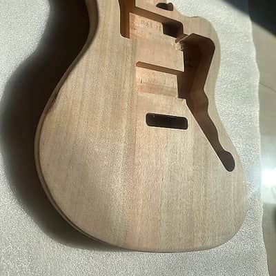 Mahogany Wood HH Jazzmaster Style Guitar Body image 5