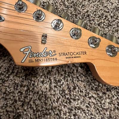 1995 Fender Stratocaster (Made in Mexico) – Blue – Fender Gig Bag + NEW Pearl Pickguard – Clean Player image 19