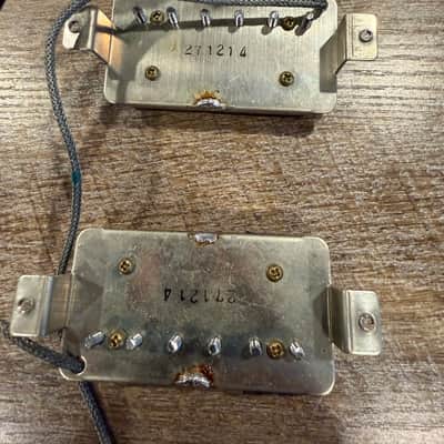 Maxon PU-2 PAF Humbucker Pickup Set, 1977, Greco, Made in Japan, Black image 2