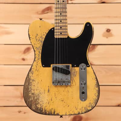 Fender Custom Shop Limited 1950s C-Wah Pine Esquire Super Heavy Relic - Aged Nocaster Blonde - R131443 - PLEK'd image 2
