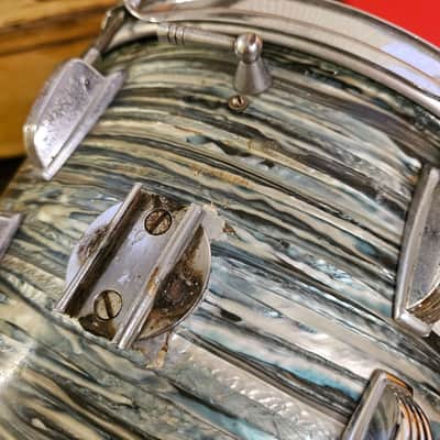 Ludwig Classic Maple Drum Kit, Blue Oyster Pearl 1960s Fab Format USED! RKCLK280126 image 11
