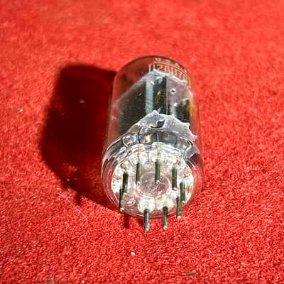 RCA (Single) Vintage 12AU7A Amplifier Electron Vacuum Tube 1970s - Clear Glass image 2