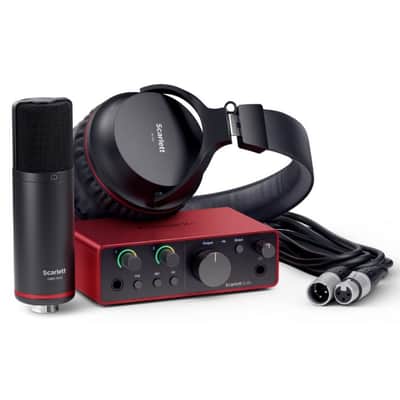 FOCUSRITE SCARLETT SOLO STUDIO (4th Gen) USB Audio Interface, Mic, Headphones, Cable and Software image 1