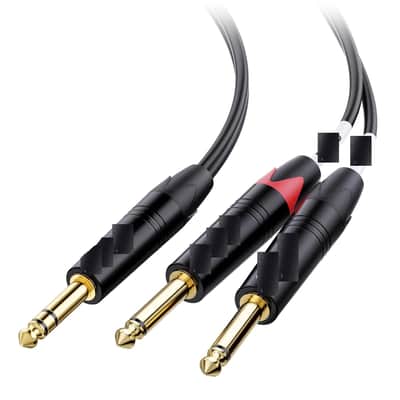 6.35mm TRS to Dual TS Insert Cable (1/4 TRS to 2 TS Cable) - 6 Feet image 3