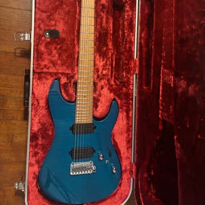Ibanez MM7-TAB Martin Miller Signature 2021 - 2023 - Transparent Aqua Blue image 1