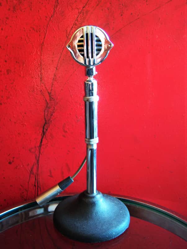 Vintage 1960's Astatic 10DA dynamic microphone Hi Z modified harp mic w F-11 adapter image 1
