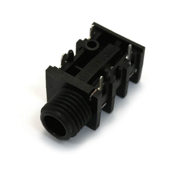 Fender 005-1658 1/4" Amp Mono Input Jack with 4-Pin PC Mount image 1