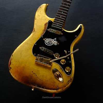 Fender American FSR Deluxe Stratocaster 24k Pure Gold Leaf ‘69 Custom Shop Abigail Ybarra pups Relic image 13