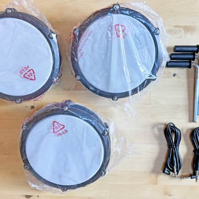NEW -3 PACK- Alesis Nitro Max 8 Inch Single Zone Mesh Tom Pad Expansion- 8" Drum, Clamp, Cable - DMPad image 3