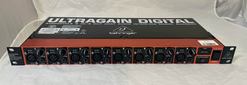 Behringer Ultragain Digital ADA8200 8-Channel Mic Preamp with AD/DA Converter 2013 - Present - Black / Red image 1
