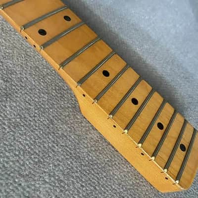 Harley Benton Strat style Maple Guitar Neck, 21 Frets Fingerboard image 6