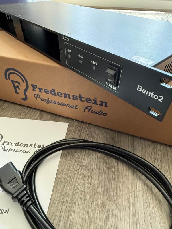 Fredenstein Bento 2 Horizontal 2-Slot Powered 500 Series Rack 2010s - Black image 1