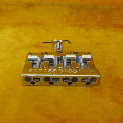 Leo Quan Bad Ass III Bass Bridge for Fender Bass-Chrome-Factory Grooved Saddless (BGB714) image 3