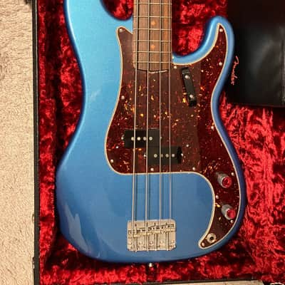 2017 Fender American Original 60s Precision Bass Lake Placid Blue Case Queen image 3