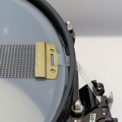 DW Collectors Satin Black Over Brass 6.5" x 14" Snare Drum w/ VIDEO! image 6