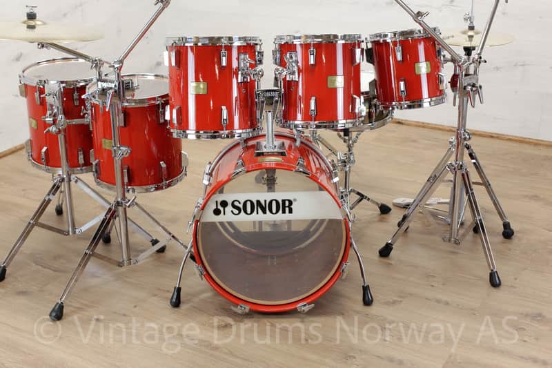 Sonor Signature Heavy Beech – Signal Red – Fully Restored – 10/12/13/14/15/20 image 1