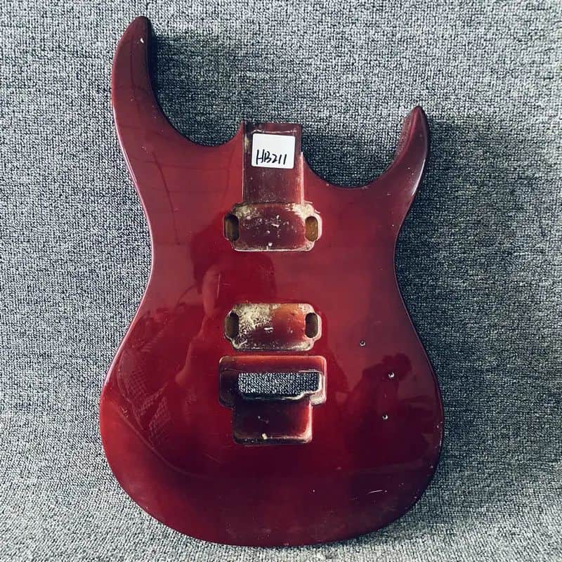 Red DIY Project HH Guitar Basswoo Body image 1