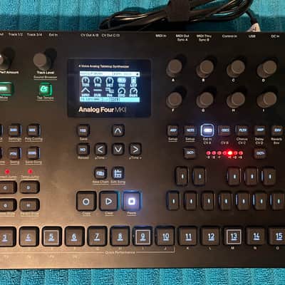 Elektron Analog Four MKII 4-Voice Tabletop Analog Synthesizer 2020 - Present - Black