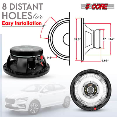 5 Core 10" Subwoofer Speaker 300W RMS Full Range Car Audio Sub Woofer 4 Ohm Bass Replacement Driver image 12