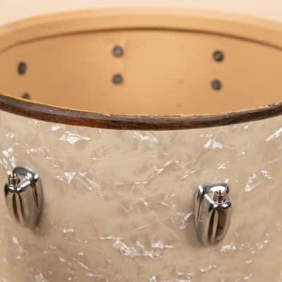 Vintage Ludwig 14x14 White Marine Pearl Floor Tom image 6
