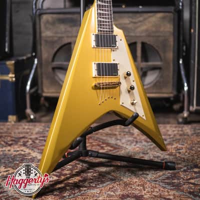 ESP LTD KH-V Kirk Hammett Signature Electric Guitar - Metallic Gold with Hardshell Case image 1