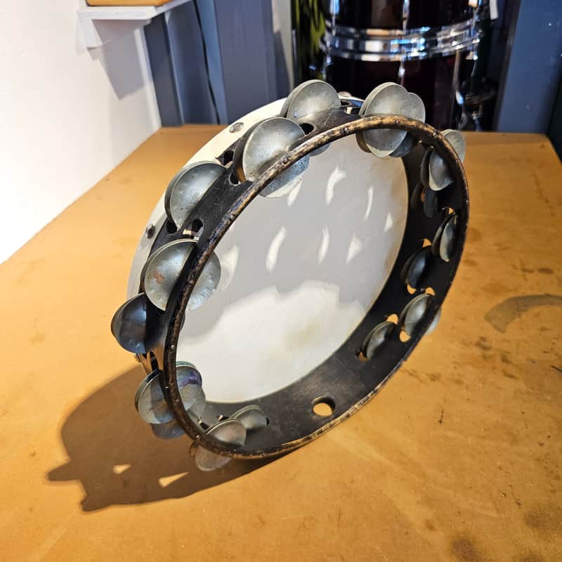 Grover 10" Double Row Tambourine w/ Silver Jingles - Carry Case & Wax image 1
