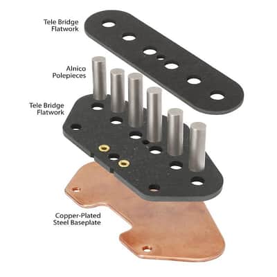 Golden Age Pickup Kit for Tele Bridge, With Alnico 5 Magnets image 2