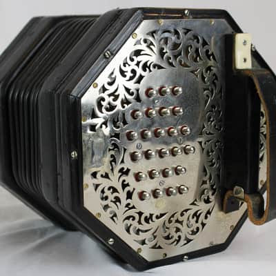 7838 - Dark Mahogany Wheatstone "Aeola" McCann DUET Concertina Treble M 55 image 2