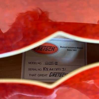 Gretsch G5422G-12 Electromatic Hollow Body 12-String in Walnut Stain with Gold Hardware PLUS Hard Case! image 5