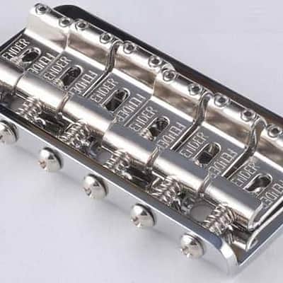 Fender Non Tremolo 6-Saddle Hardtail Classic/Standard Series Stratocaster Bridge Assembly Chrome image 1