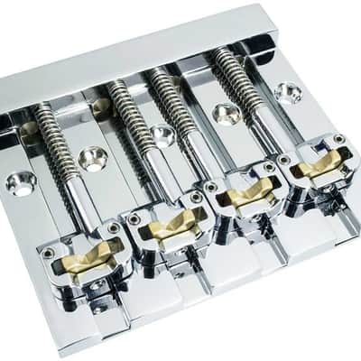 Hipshot 5K400N KickAss Bass Bridge 4-String 5-Hole Retrofits Badass Bass, NICKEL image 1