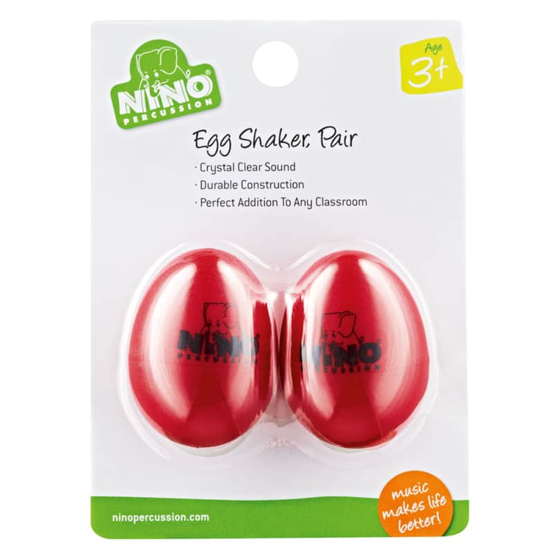 Meinl Egg Shaker Set NINO540R-2, Red, 2 pcs - Shaker image 1
