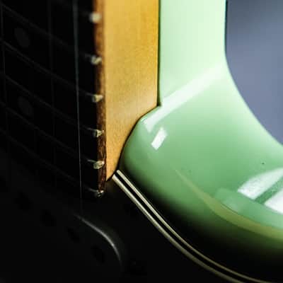 2009 Fender FSR American Standard Stratocaster with Matching Headstock surf green image 9