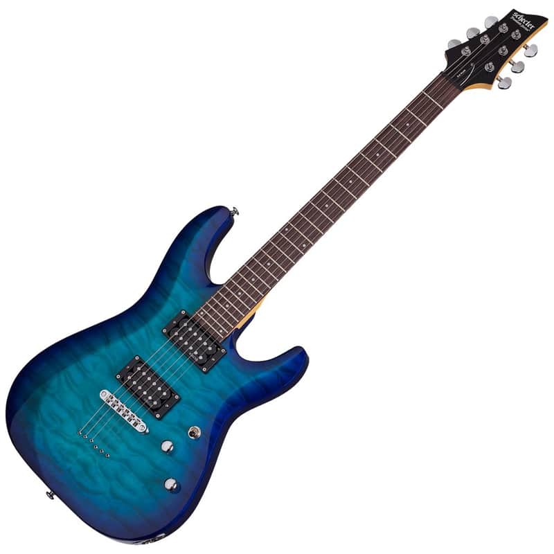 Schecter C-6 Plus Series Electric Guitar - Ocean Blue Burst image 1