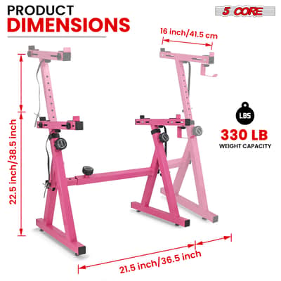 5 Core Keyboard Stand Z Shape Adjustable Foldable Heavy Duty Key Board Piano DJ Controller Stands image 4