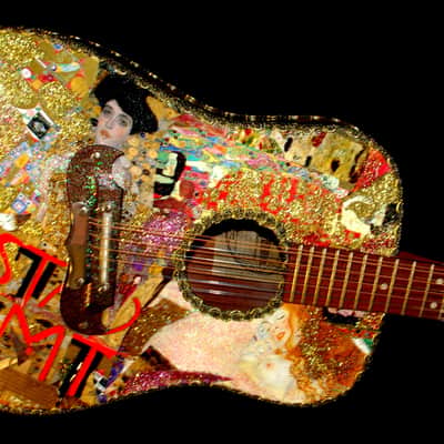 Framus 12 String Acoustic. klimt Art by El Daga 2005 Collage Goldtone.  Collectible. Only 1. RARE. image 2