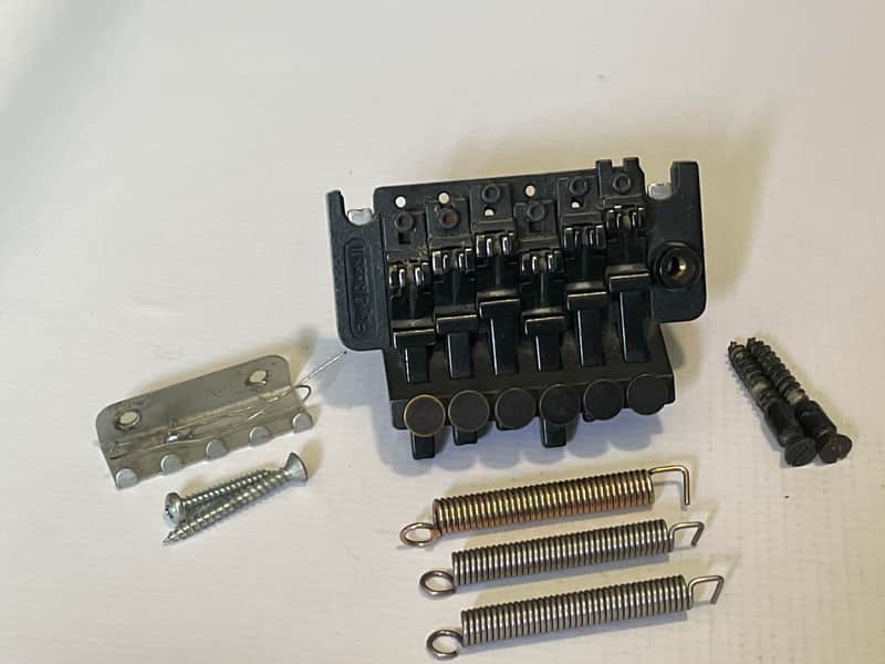 1980's Kramer Model Guitars Black Floyd Rose II Licensed Tremolo Guitar Bridge image 1