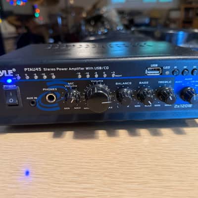 Pyle 2 Channel Power Amplifier PTAU45 Never Used Great Sound Compact& Crisp🎶 image 2
