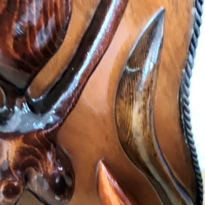 Custom Carved Guitar Hard Shell Case Abstract Female image 11