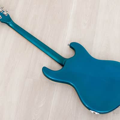 1996 Mosrite Ventures Model '63 Vintage Reissue Sidejack Blue w/ Vibramute & Case, Kurokumo image 13